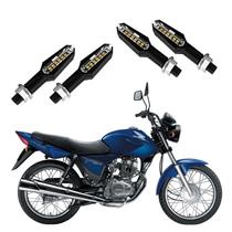 KIT 4 Setas Esportiva Pisca de Led Modelo P29 Para Moto Honda CG 150 Titan ES 2010 2011 2012 2013 2014 2015