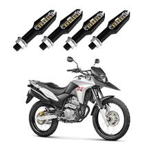 KIT 4 Setas Esportiva Pisca de Led Modelo P29 Para Moto Honda XRE 300 ABS 2010 2011 2012 2013 2014 2015