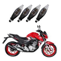 KIT 4 Setas Esportiva Pisca de Led Modelo P30 Para Moto Honda CB 250 TWISTER 2010 2011 2012 2013 2014 2015