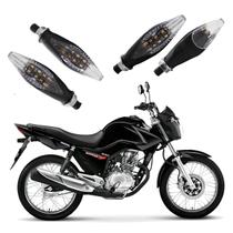 KIT 4 Setas Esportiva Pisca de Led Modelo P30 Para Moto Honda CG 150 START 2010 2011 2012 2013 2014 2015