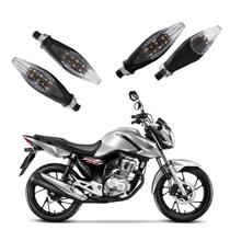 KIT 4 Setas Esportiva Pisca de Led Modelo P30 Para Moto Honda CG 160 FAN 2010 2011 2012 2013 2014 2015