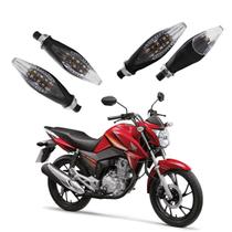 KIT 4 Setas Esportiva Pisca de Led Modelo P30 Para Moto Honda CG 160 TITAN SE 2010 2011 2012 2013 2014 2015