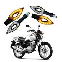 Kit 4 Setas Esportivas de Led P01 Modelo Flecha vazado para Moto Honda CG 150 CARGO 2016 2017 2018201920202021