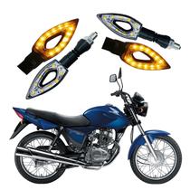 Kit 4 Setas Esportivas de Led P01 Modelo Flecha vazado para Moto Honda CG 150 TITAN ES 2004 2005 2006 2007 2008 2009 Kit 4 Setas Esportivas de Led P01 Modelo Flecha vazado para Moto Honda CG 150 TITAN ES 2004 2005 2006 2007 2008 2009