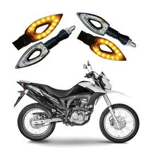 Kit 4 Setas Esportivas de Led P01 Modelo Flecha vazado para Moto Honda NXR 160 BROS 2016 2017 2018201920202021