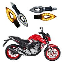 Kit 4 Setas Esportivas Led P01C Carbono Modelo Flecha vazado Moto CB 250 TWISTER 2010 2011 2012 2013 2014 2015 Kit 4 Setas Esportivas Led P01C Carbono Modelo Flecha vazado Moto CB 250 TWISTER 2010 2011 2012 2013 2014 2015