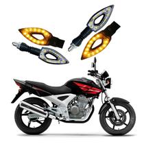 Kit 4 Setas Esportivas P01 para Moto Honda CBX250 TWISTER 2010 2011 2012 2013 2014 2015