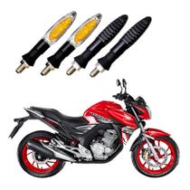 KIT 4 Setas Esportivas Pisca de Led Modelo P11 Para Moto Honda CB 250 TWISTER 2014 2015 2016 2017 201820192020