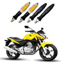 KIT 4 Setas Esportivas Pisca de Led Modelo P11 Para Moto Honda CB 300R 2000 2001 2002 2003 2004 2005 2006 2007