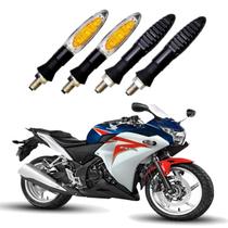 KIT 4 Setas Esportivas Pisca de Led Modelo P11 Para Moto Honda CBR 250R 2014 2015 2016 2017 201820192020