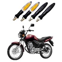 KIT 4 Setas Esportivas Pisca de Led Modelo P11 Para Moto Honda CG 150 FAN 2000 2001 2002 2003 2004 2005 2006 2007