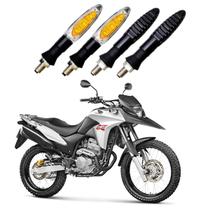 KIT 4 Setas Esportivas Pisca de Led Modelo P11 Para Moto Honda XRE 300 / 2000 2001 2002 2003 2004 2005 2006 2007