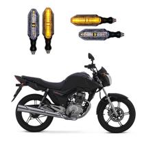 KIT 4 Setas Esportivas Pisca de Led Modelo P26 Para Moto CG 150 TITAN 2010 2011 2012 2013 2014 2015