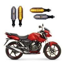 KIT 4 Setas Esportivas Pisca de Led Modelo P26 Para Moto DAFRA APACHE 150 Ano 2010 2011 2012 2013 2014 2015 KIT 4 Setas Esportivas Pisca de Led Modelo P26 Para Moto DAFRA APACHE 150 Ano 2010 2011 2012 2013 2014 2015