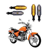 KIT 4 Setas Esportivas Pisca de Led Modelo P26 Para Moto DAFRA KANSAS 150 Ano 2010 2011 2012 2013 2014 2015