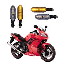 KIT 4 Setas Esportivas Pisca de Led Modelo P26 Para Moto DAFRA ROADWIN 250R Ano 2004 2005 2006 2007 2008 2009