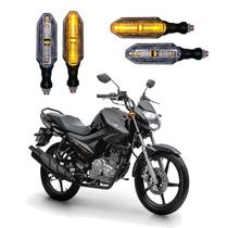KIT 4 Setas Esportivas Pisca de Led Modelo P26 Para Moto FACTOR 125 2010 2011 2012 2013 2014 2015