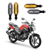 KIT 4 Setas Esportivas Pisca de Led Modelo P26 Para Moto FACTOR 150 2004 2005 2006 2007 2008 2009