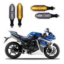 KIT 4 Setas Esportivas Pisca de Led Modelo P26 Para Moto FZ1 Ano 2004 2005 2006 2007 2008 2009