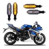 KIT 4 Setas Esportivas Pisca de Led Modelo P26 Para Moto FZ1 Ano 2010 2011 2012 2013 2014 2015