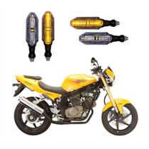 KIT 4 Setas Esportivas Pisca de Led Modelo P26 Para Moto KASINSKI COMET 250 Ano 2010 2011 2012 2013 2014 2015