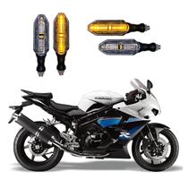 KIT 4 Setas Esportivas Pisca de Led Modelo P26 Para Moto KASINSKI COMET GT 650R Ano 2004 2005 2006 2007 2008 2009