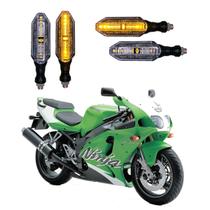 KIT 4 Setas Esportivas Pisca de Led Modelo P26 Para Moto KAWASAKI NINJA ZX 7 750 Ano 2016 2017 2018201920202021