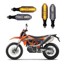 KIT 4 Setas Esportivas Pisca de Led Modelo P26 Para Moto KTM 690 ENDURO R Ano 2010 2011 2012 2013 2014 2015