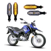 KIT 4 Setas Esportivas Pisca de Led Modelo P26 Para Moto XTZ 150 Ano 2010 2011 2012 2013 2014 2015