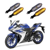 KIT 4 Setas Esportivas Pisca de Led Modelo P26 Para Moto YZF R3 Ano 2004 2005 2006 2007 2008 2009