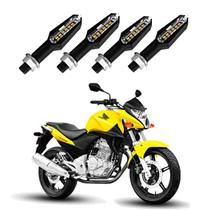 KIT 4 Setas Esportivas Pisca de Led Modelo P29 Para Moto Honda CB 300R 2010 2011 2012 2013 2014 2015
