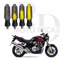 Kit 4 Setas Led Universal 12V P53S Sequencial Pisca para Moto Honda CB 1300 2004 2005 2006 2007 2008 2009 2010 2011 2012