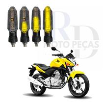 Kit 4 Setas Led Universal 12V P53S Sequencial Pisca para Moto Honda CB 300R 2004 2005 2006 2007 2008 2009 2010 2011 2012