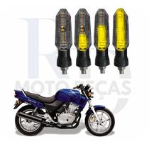 Kit 4 Setas Led Universal 12V P53S Sequencial Pisca para Moto Honda CB 500 2004 2005 2006 2007 2008 2009 2010 2011 2012