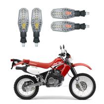 Kit 4 Setas Pisca de Led Dianteiro E Traseiro Modelo PF01 Honda XR 650 TORNADO 2004 2005 2006 2007 2008 2009