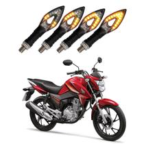 Kit 4 Setas Sequenciais Led P01S Flecha Vazado Para Moto CG 160 Titan SE 2016 2017 2018201920202021