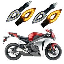 Kit 4 Setas Sequenciais Led P01S Flecha Vazado Para Moto Honda CBR 1000F 2004 2005 2006 2007 2008 2009 2010 2011 2012