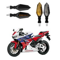 KIT 4 Setas Sequenciais Led Universal Pisca Amarelo P43S Moto CBR 600RR 2004 2005 2006 2007 2008 2009 2010 2011 2012