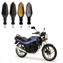 KIT 4 Setas Sequenciais Led Universal Pisca Amarelo P43S Moto Honda CBX 150 2010 2011 2012 2013 2014 2015