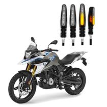 KIT 4 Setas Sequenciais Modelo P25B Slim / Palito Para Moto BMW G310 GS 2004 2005 2006 2007 2008 2009