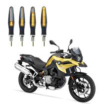 KIT 4 Setas Sequenciais Modelo P25B Slim / Palito Para Moto BMW G450 X 2010 2011 2012 2013 2014 2015