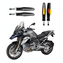 KIT 4 Setas Sequenciais Modelo P25B Slim / Palito Para Moto BMW R1200 GS SPORT 2004 2005 2006 2007 2008 2009