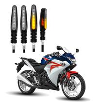 KIT 4 Setas Sequenciais Modelo P25B Slim / Palito Para Moto CBR 250R 2010 2011 2012 2013 2014 2015