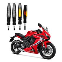 KIT 4 Setas Sequenciais Modelo P25B Slim / Palito Para Moto CBR 650R 2016 2017 2018 2019 2020 2021