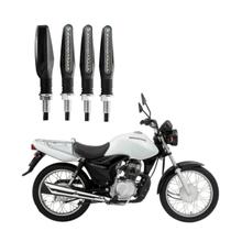 KIT 4 Setas Sequenciais Modelo P25B Slim / Palito Para Moto CG 125 CARGO 2010 2011 2012 2013 2014 2015