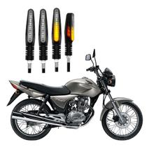 KIT 4 Setas Sequenciais Modelo P25B Slim / Palito Para Moto CG 150 TITAN ESD 2004 2005 2006 2007 2008 2009