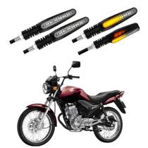KIT 4 Setas Sequenciais Modelo P25B Slim / Palito Para Moto CG150 FAN 2016 2017 2018201920202021