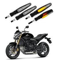 KIT 4 Setas Sequenciais Modelo P25B Slim / Palito Para Moto Honda CB600F Hornet 2016 2017 2018201920202021