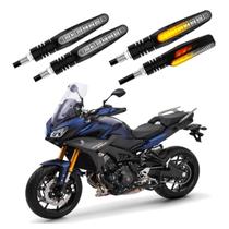 KIT 4 Setas Sequenciais Modelo P25B Slim / Palito Para Moto MT 09 TRACKER 2010 2011 2012 2013 2014 2015