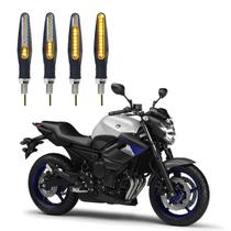 KIT 4 Setas Sequenciais Modelo P25B Slim / Palito Para Moto XJ6 N 2016 2017 2018201920202021